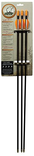 Bear Archery Youth Safety Glass Arrows, Durable & Splinter-Free Fiberglass Arrows, Nocks and Points Included, 28' Length