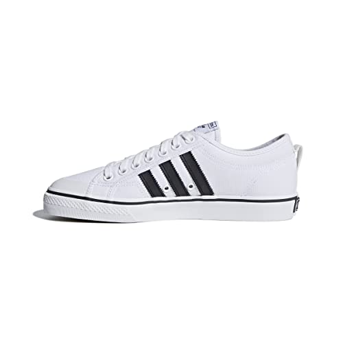 adidas Originals Men's Nizza Sneaker, FTWR White/core Black/FTWR White, 10.5 M US