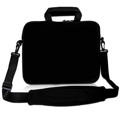 RICHEN 10 inches Messenger Bag Carrying Case with Handle Accessory Pocket Fits 7 to 10-Inch Laptops/Notebook/ebooks/Kids Pad (7-10.2 inch, Pure Black)