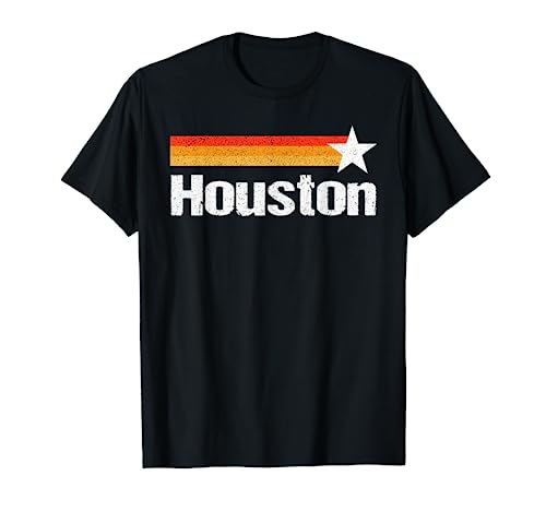 Vintage Houston Texas Houston Strong Stripes USA Texas Men T-Shirt