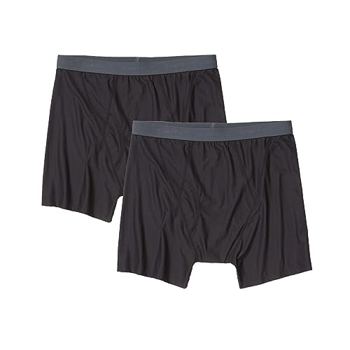 ExOfficio Men's Give-N-Go 2.0 Boxer Brief 2 Pack, Black, Large