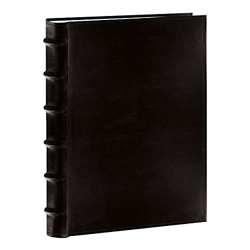 Pioneer Sewn Bonded Leather BookBound Bi-Directional Photo Album, Holds 300 4x6' Photos, 3 Per Page. Color: Black.