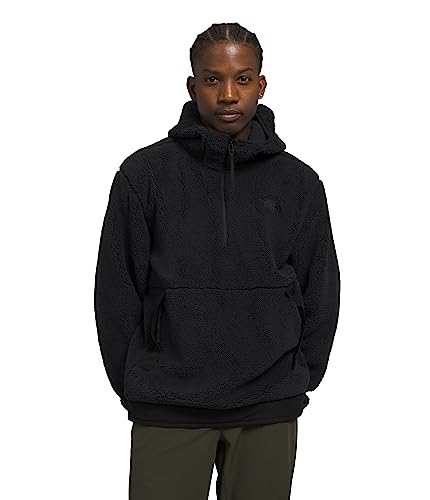 THE NORTH FACE Men's Campshire Fleece Hoodie, TNF Black, Large