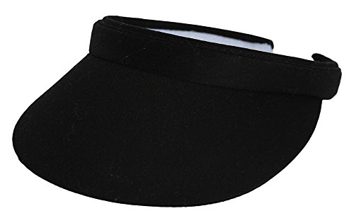 TopHeadwear Sports Cotton Twill Clip On Visor - Black
