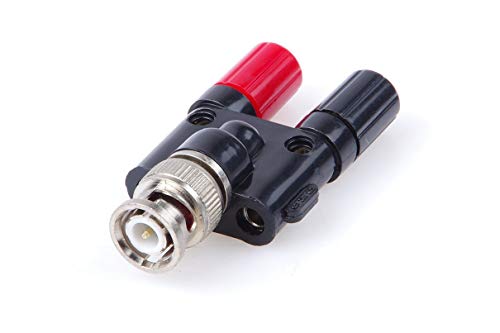 DWZ BNC Male Plug to 2X 4mm Dual Banana Female Jack Socket Binding Post RF Coax Coaxial Splitter Connector Adapter Adaptor