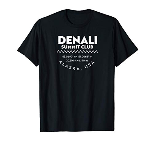 Summit Club Lat Long Elevation - Denali T-Shirt