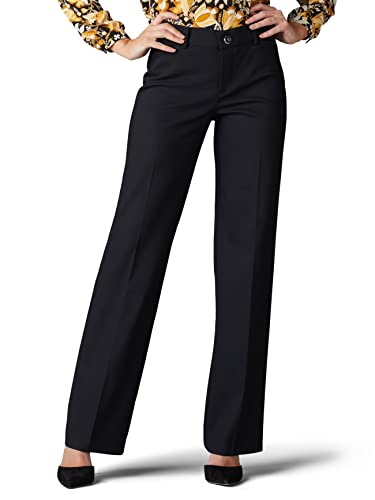 Lee Women's Ultra Lux Comfort with Flex Motion Trouser Pant Black 6 Short