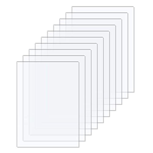 DisplayBug Plexiglass Sheets Pack of 10 – Durable PET Sheet Panels for Poster Frames, Picture Frames, Arts and Crafts Plastic Sheeting – Protective Sheet Barrier Plastic Sheets Made in USA (10, 8x10)