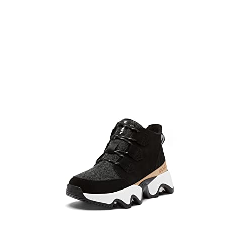 Sorel Women's Kinetic Impact Caribou Waterproof Shoes - Black, Sea Salt - Size 8