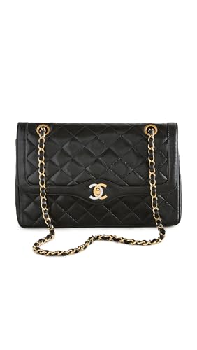 CHANEL Women's Pre-Loved Black Lamb Paris Ltd 10' Bag, Black, One Size