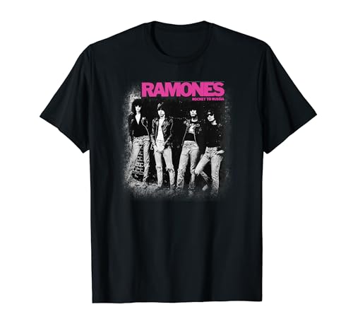 Ramones Rocket To Russia Faded Rock Music Band T-Shirt