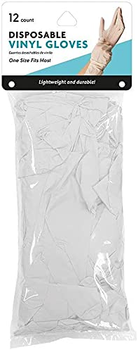 Brite Concepts Disposable Lightweight Durable Powder & Latex Free Vinyl Gloves (12 Count)