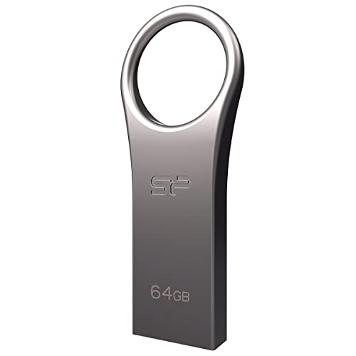 Silicon Power 64GB Jewel J80 USB 3.0 Flash Drive, Titanium (SP064GBUF3J80V1T)