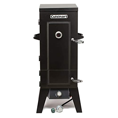 Cuisinart COS-244 Vertical Propane Smoker with Temperature & Smoke Control, Four Removable Shelves, 36', Black