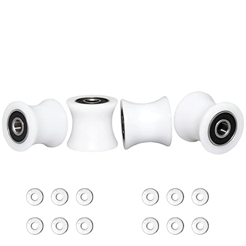 FRECCU Total Trainer Rollers/Wheels of 4 for Models DLX, DLX II, DLX III, Adv DLX, Pilates, Pilates Pro 2500, 3000, 4000，570, 2000 （White）