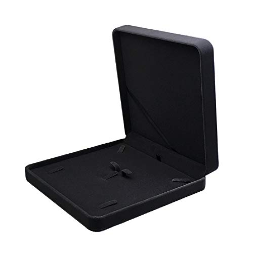 JunningGor Jewelry Set Velvet Box Necklace Earring Ring Necklace Bracelet Gift Display Case Wedding Jewelry Storage Holder (Deep Gray)