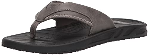 Amazon Essentials Men's Flip Flop Sandal, Grey, 11
