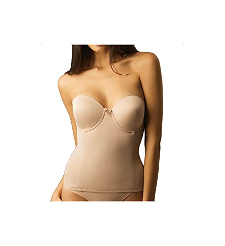 Va Bien Women's Plus Size Ultra-Lift Hourglass Bustier, Nude, 36DD