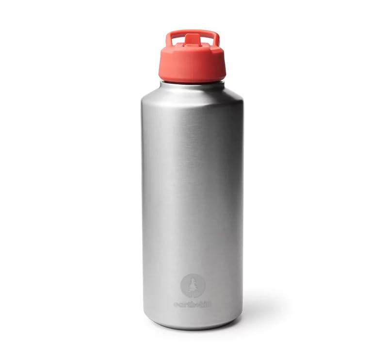 earth+kin Classic Growler 64oz, Growler with Stainless Steel Interior, Insulated Growler Keep Ice for 24 Hours or Hot Drinks Warm for 12 Hours - 1 Lids Included Double Wall Vacuum Growler