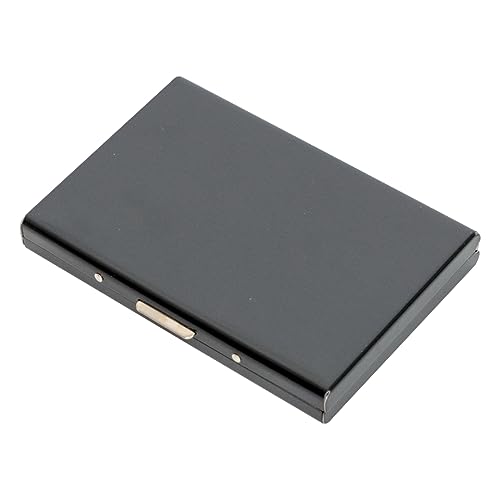 Fashionfolio 6 Slots RFID Protected Metal Credit Card Holder Wallet for Men & Women, Black, Classic