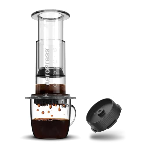Aeropress Clear Coffee Maker & Flow Control Filter Cap Bundle