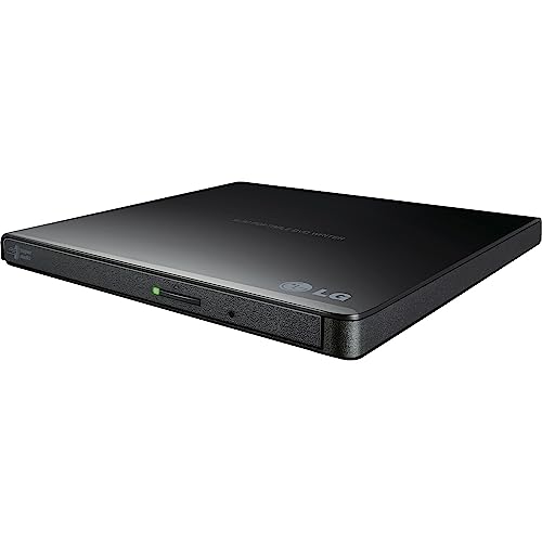 LG GP65NB60 8X USB 2.0 Super Multi Ultra Slim Portable DVD Writer Drive +/-RW External Drive with M-DISC Support - Black