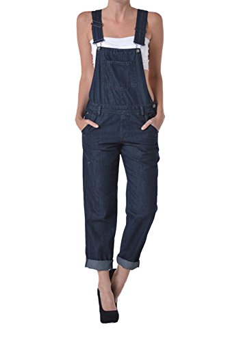 American Bazi Women's Classic Overalls RJHO154 - DK. Blue - Medium D14E