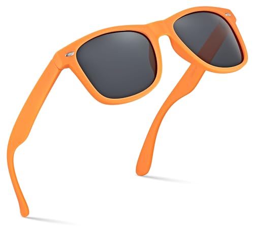 Retro Rewind Classic Polarized Sunglasses, Orange | Smoke Polarized