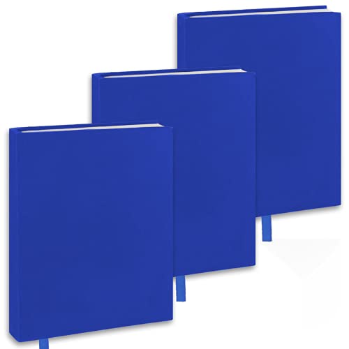 KICNIC Blue Book Covers 3 Pack, 6'x9' Stretchable Book Sox Suitable for Most Hardcover Books, Up to 8.5”X9.5” Durable and Washable, Reusable Protective Cover for Textbooks
