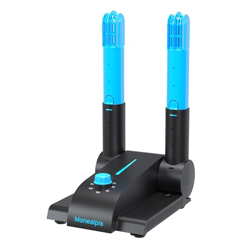 Monealpis Boot Dryer - Portable Shoe Dryer Warmer with Heat Blower, Timer, and Adjustable Foldable Rack for Work Boots, Shoes, Gloves, Helmets, Ski Boots, and Sneakers