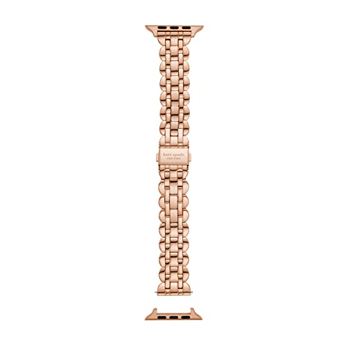 Kate Spade New York women's rose gold-tone stainless steel 42/44/45mm band for apple watch
