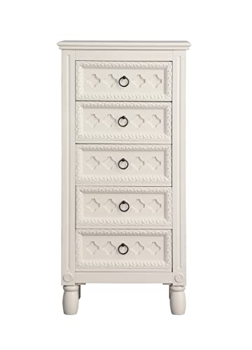 Hives and Honey Abby Jewelry Armoire, 40.25in X 19.5in X 11.75in, Antique Ivory
