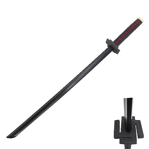 Mingshao 42” Fantasy Anime Japanese Ninja Cosplay Costume Foam Samurai Sword Kurosaki Ichigo Sword Katana Blade Halloween Weapon (Ichigo Kurosaki Tensa Zangetsu)