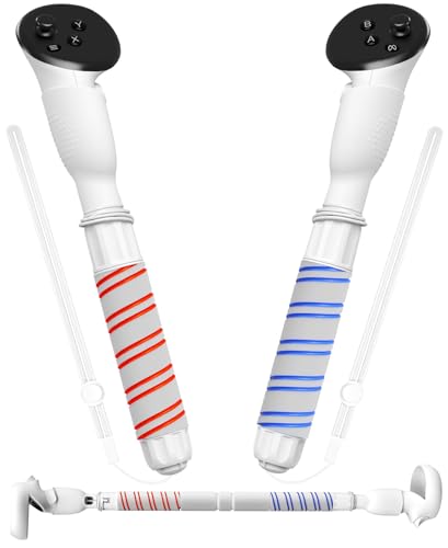 YOGES Handle Attachments Compatible with Meta Quest 3 / Oculus Quest 2 / Quest Pro/Rift S Controller Accessories, VR Game Gorilla Tag Long Arms Beat Saber Dual Extension Grips
