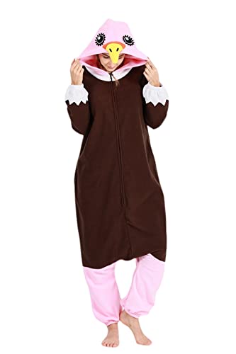 DELEY Unisex Animal Ostrich Onesie, Adult Halloween Costumes Cosplay Pajamas Warm Sleepwear Homewear