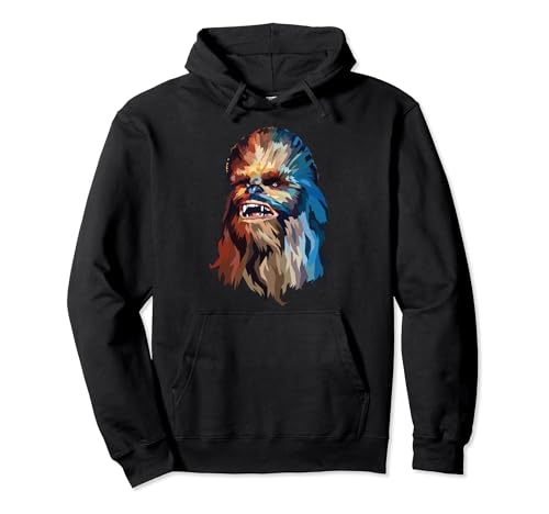 Star Wars Chewbacca Awesome Geometric Style Chewie Portrait Pullover Hoodie