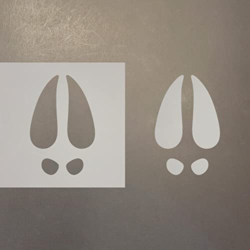 Reindeer Hoofprints Reusable Mylar Stencil - Art Craft Supplies 12 Inch