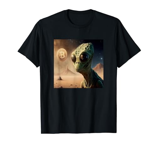 Bitcoin Aliens Aliens Space Mars Civilization BTC T-Shirt