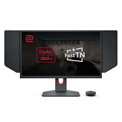 BenQ Zowie XL2566K 24.5 Fast TN in 360Hz Gaming Monitor | Motion Clarity DyAc⁺ | 1080p | XL Setting to Share | Custom Quick Menu | S Switch | Shield | Smaller Base | Adjustable Height & Tilt, Black