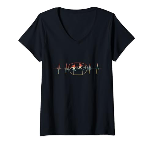 Gaga Bal Heartbeat Retro ECG EKG V-Neck T-Shirt