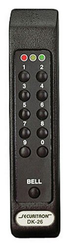 Securitron Stainless Steel Narrow Stile Digital Keypad System, Black Anodized Finish