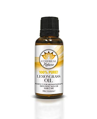 Ethereal Nature 100 Pure Oil Lemongrass 30 Ml, clear, 1.01 fl Ounce