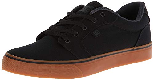 DC Men's Anvil Casual Skate Shoe, Black/Gum, 9 D M US
