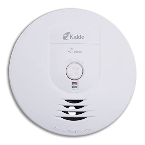 Kidde Wireless Smoke Detector, AA Battery Operated (Included), Ionization Sensor Wire-Free Interconnect Smoke Alarm