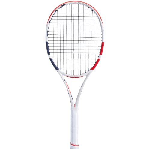 Babolat Pure Strike 103 Tennis Racquet Racquet - Strung with 16g White Babolat Syn Gut at Mid-Range Tension (4 1/4' Grip)