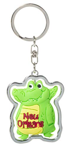 New Orleans Alligator 3D Rotating PVC Souvenir Key Chain