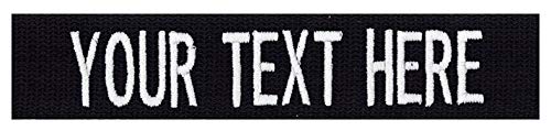 Northern Safari Custom Uniform Name Tapes Solid Colors. Made in The U.S.A. Ships Under 24 Hours. Black Webbing, 3.5 Inch Hook Fastener (Uniform Ready Fastener)