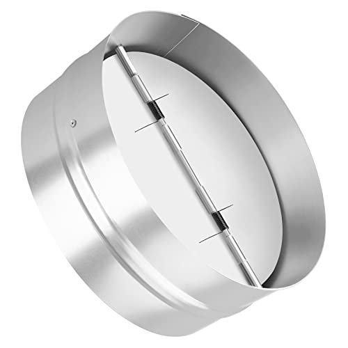 Kikerike 10 Inch Draft Blocker Backdraft Damper Duct Draft Stopper One-Way Airflow Ducting Insert Backflow Preventer Inline Fan Vent Deflector