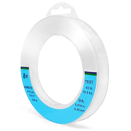 Clear Fishing Wire,755FT Monofilament Fishing Line,Clear String for Hanging,Strong Clear Wire Invisible Nylon Thread for Hanging Balloon,Garland,Picture,Crafts,Decorations,Suitable for Beading Sewing