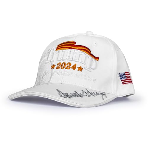 Besti Donald Trump 2024 Keep America Great Cap Adjustable Baseball Hat with USA Flag - Breathable Eyelets (Trump 24 Style K)
